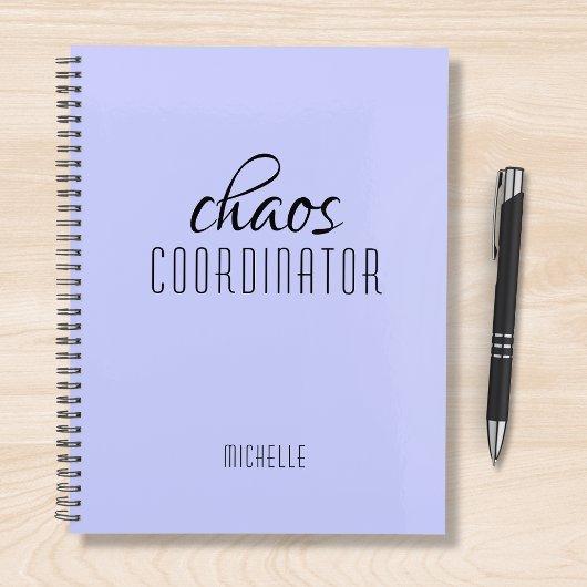 Chaos Coordinator Paarse gepersonaliseerde naam Planner