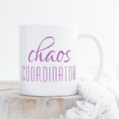 Chaos Coordinator Paarse Script Coffee Mok