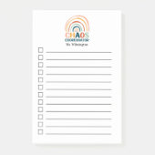 Chaos Coordinator retro boho regenboog gepersonali Post-it® Notes (Voorkant)