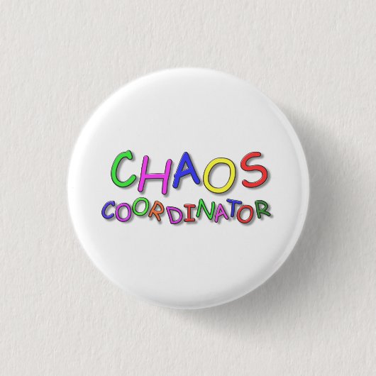 Chaos-coördinator Ronde Button 3,2 Cm (Voorkant)