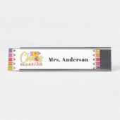 Chaos Coordinator Teacher Gift Bureau Naambordje (Voorkant)