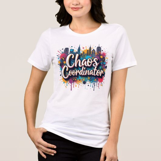 Chaos-coördinator Tri-Blend Shirt (Voorkant)