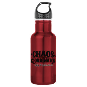 Chaos Coördinator Typografie Ontwerp Waterfles