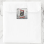 Chaos-coördinator Vierkante Sticker (Tas)