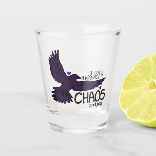 Chaos Crow Tapestry Shot Glas (Voorkant)