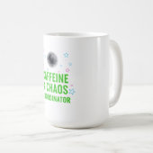 Chaos de bureau + Café chaud - Mug de motivation p (Devant droit)