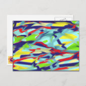 Chaos en forme de carte postale Art numérique - Bl (Devant / Derrière)