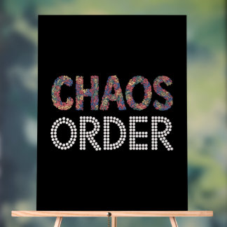 Chaos en Orde | Moderne Artistieke Dualiteit Grafi Acryl Bord