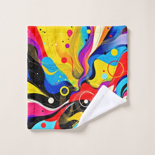 Chaos in de harmoniekunst bad handdoek (Wasdoekje)
