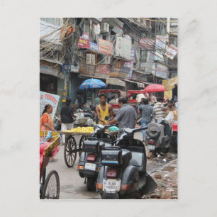Chaos in Delhi Briefkaart