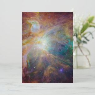 Chaos in het hart van Orion: Spitzer Hubble-compos Feestdagenkaart