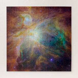 Chaos in het hart van Orion: Spitzer Hubble-compos Legpuzzel