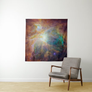 Chaos in het hart van Orion: Spitzer Hubble-compos Wandkleed