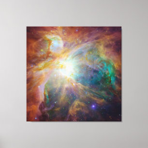 Chaos in het hart van Orion Spitzer Hubble-composi Canvas Afdruk