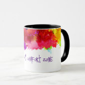 Chaos is mijn comfortzone – Abstract Art T-shirt Mok (Voorkant rechts)
