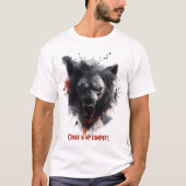 Chaos Is My Comfort | Dark Wolf Grunge Art T-Shirt (Devant)