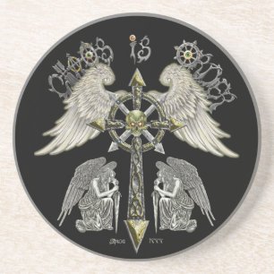 Chaos is orde zandsteen onderzetter