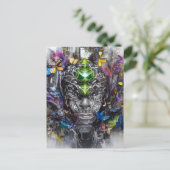 Chaos Man AI Art Briefkaart (Staand voorkant)
