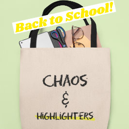 Chaos & markeerstift Grappig Leraar Gift Tote Bag