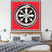 Chaos met Ouroburos Snake Canvas Afdruk (Insitu (Slaapkamer))