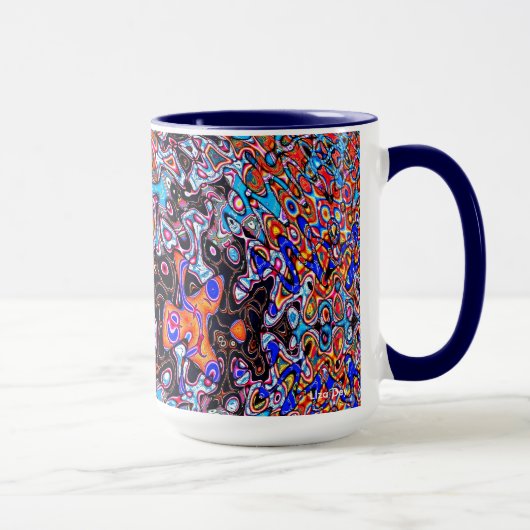 Chaos multicolore Abstrait Mug (Droite)