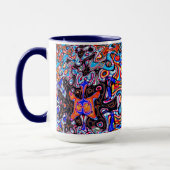 Chaos multicolore Abstrait Mug (Gauche)