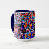 Chaos multicolore Abstrait Mug (Devant gauche)