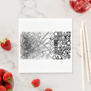 Chaos naar Orde Abstract Geometrisch Servet