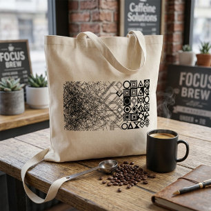 Chaos naar Orde Abstract Geometrisch  Tote Bag