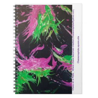Chaos Neon Blossom Strike Spiral Photo Notebook Notitieboek
