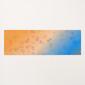 Chaos OMs | Oranje en blauwe ombre, om Yogamat (Achterkant (horizontaal))