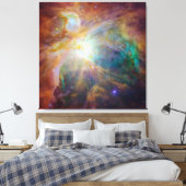 Chaos op het hart van Orion Spitzer Hubble Composi Canvas Afdruk (Insitu (Slaapkamer))