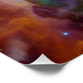Chaos op het hart van Orion Spitzer Hubble Composi Perfect Poster (Hoek)