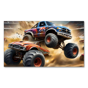 Chaos op wielen: Monster Truck Smash Derby Magnetisch Visitekaartje