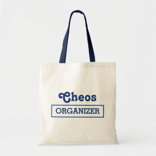 Chaos Organizer Minimalistisch plezier Typografie Tote Bag