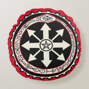 Chaos Ouroburos Snake Sierkussen Rond Kussen