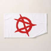 Chaos punk rouge p de signe de culture de musique (Serviette à main)