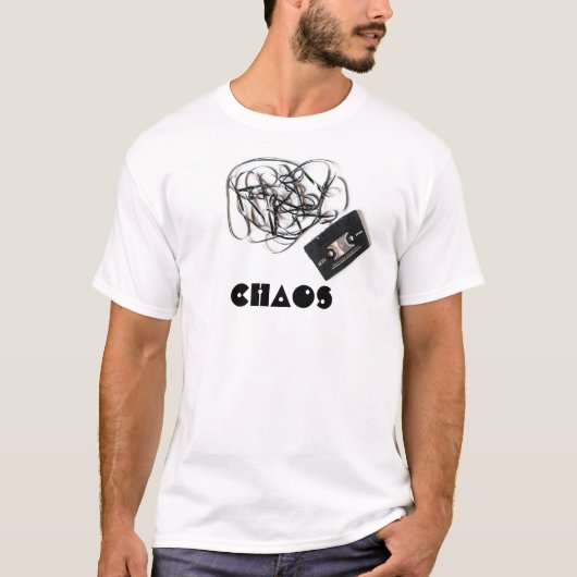 "Chaos" Retro Audio Tape Cassette  T-shirt (Voorkant)
