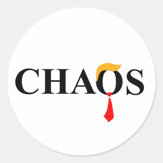 Chaos Ronde Sticker (Voorkant)