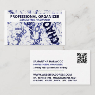 Chaos Slogan Design, Professional Organizer Visitekaartje