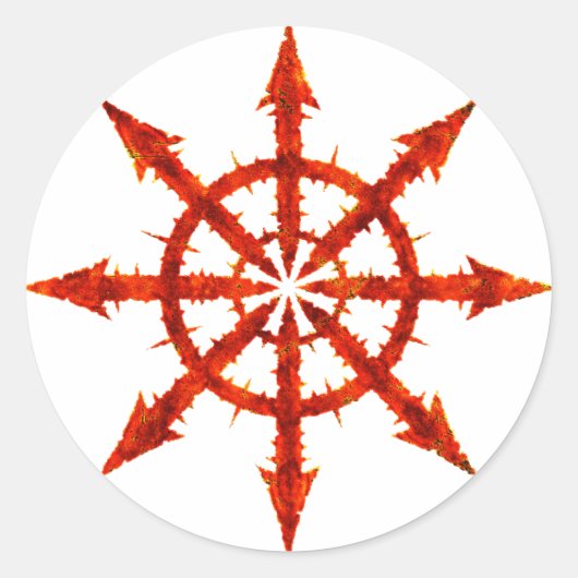 Chaos-symbool Ronde Sticker (Voorkant)