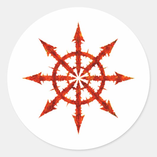 Chaos-symbool Ronde Sticker (Voorkant)