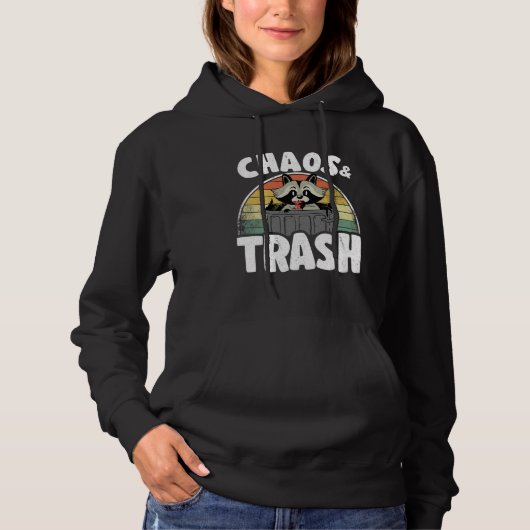 Chaos & Trash Garbage Panda Raccoon 3 Hoodie (Voorkant)