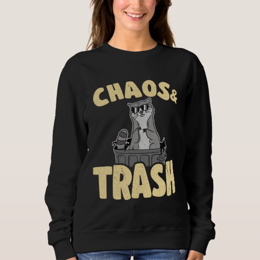Chaos & Trash Garbage Panda Raccoon 5 Trui (Voorkant)