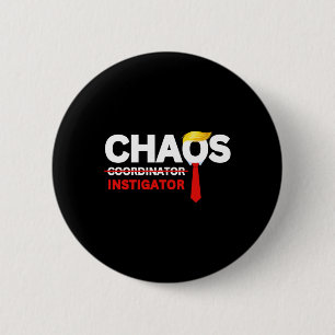 Chaosstichter Anti-trump-protest Anti-tarief S Ronde Button 5,7 Cm