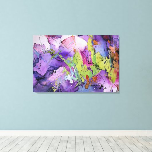 "Chaotic Harmony" hedendaagse Abstracte kunst Canvas Afdruk (Insitu (Houten vloer))