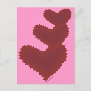 Chaotic Heart gekartelde rand slechte romance Ik h Briefkaart
