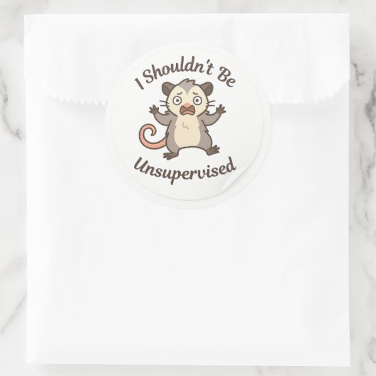 Chaotic Possum “Unsupervised” Sticker (Sac)