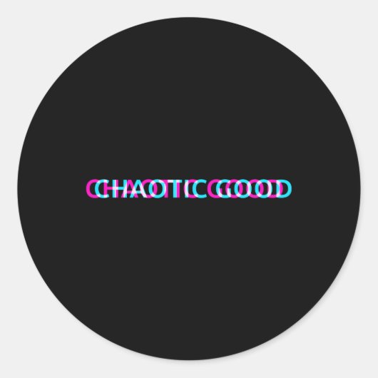 Chaotic Ronde Sticker (Voorkant)