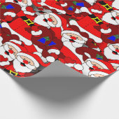 Chaotic Santa Carry Sack Collage Pattern Cadeaupapier (Hoek)